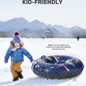 Tube à neige et luge gonflables en PVC pour enfants et adultes, robustes et épaissis avec poignées solides, couleur personnalisable, jeux d'extérieur - Product Image 4