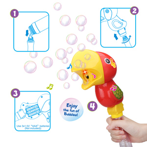 Machine à bulles automatique à piles pour fête Forme de perroquet Machine à bulles électrique pour enfants avec solution à bulles - Product Image 5