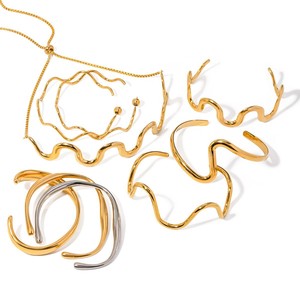 Cross Border Stainless Steel Necklace Women High End <b>Titanium</b> Steel Clavicle <b>Chain</b> Colorfast Heart Pearl Geometric Gift - Product Image 5