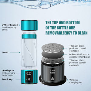 Garrafa de Água Hidrogênio Portátil Elétrica de 300ml com Esterilização UV-C, Tecnologia de Carregamento Sem Fio e Frequência de Energia de 7.83Hz - Product Image 5