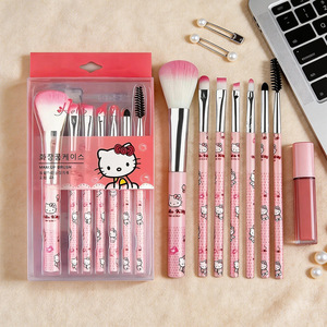 Set di 7 Pennelli da Trucco in Fibra Sintetica con Manico in Plastica, Strumento Cosmetico Kawaii <span class=keywords><strong>per</strong></span> Ombretto - Product Image 2