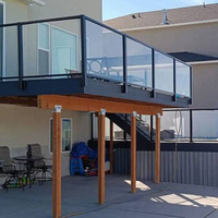 EKOO Offre Spéciale Garde-corps en aluminium à profil en U pour verre, balustrade, clôture, balcon, terrasse