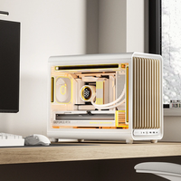 Nouveau Boîtier PC JONSBO D33 WOOD Blanc MATX Version Bois, Châssis Compact Mid-Tower pour Ordinateur de Bureau Gaming
