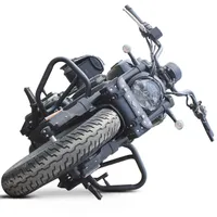 BENDA Black Flag 500 Sissy Bar BD500-2A Support de bagages en acier inoxydable - Porte-bagages arrière pour TORST Garantie 1 an