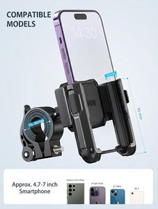 Support de téléphone portable pour moto Lamicall BP10 ODM, durable, fixation sur rétroviseur, verrouillage en une seconde, support réglable à 360°, article le plus vendu - Product Image 5