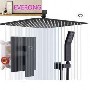 Set Doccia Termostatico con Display Digitale LED Intelligente, Valvola di Ingresso Acqua Solare Lucida, Design a Tasti Pianoforte, Pressione Morbida - Product Image 1