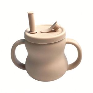 Vaso de entrenamiento para bebés ecológico, libre de BPA, de silicona, antiderrames, con pajita de silicona - Product Image 2