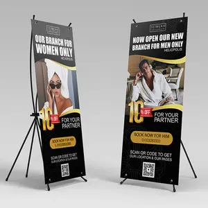 Custom Portable Advertising Digital Printed Roll Up Banner Stand X Banner