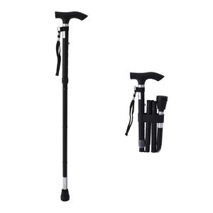 Bastone Pieghevole in Alluminio con Finitura Satinata, Impugnatura Ergonomica, Leggero, Regolabile, <span class=keywords><strong>Portatile</strong></span> per Anziani, Ausilio per Terapia Riabilitativa - Product Image 1