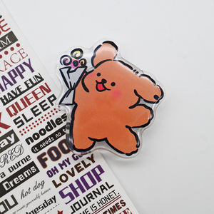 Soporte de agarre de teléfono de acrílico personalizado de fábrica Popular diseño de perro lindo enchufe de plástico Universal para teléfono móvil portátil gratis - Product Image 2