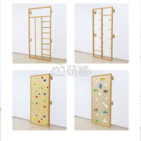 Moetry Offre Spéciale Bois Massif Mur Escalade Aire De Jeux Équipement Intérieur Escalade Mur Jeux pour Enfants