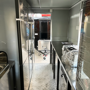 CE/DOT Certified Metal <strong>Food</strong> Trailer 4-Wheel Traction 16-18ft Length <strong>Fast</strong> <strong>Food</strong> Hotdog Snack <strong>Cart</strong> Mobile Restaurant Retail Easy - Product Image 4