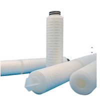 Support de couche PP 10 pouces 0.2 Um hydrophile PES Micro cartouche filtrante plissée Filtration finale pour le traitement de l'eau minérale