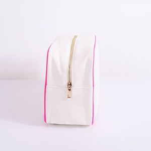 Stock Monogrammed <b>Toiletry</b> Bag with Nylon Piping Custom Travel <b>Storage</b> Bag Bridesmaid Gifts Large Blank Makeup Bags Engrabable - Product Image 4