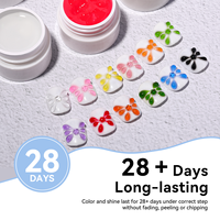 HONEY GIRL 12 Couleurs Gel Semi-Solide pour Nail Art, Poudre Effet Miroir, sans Résidu, pour Moulage, Sculpture, Gravure et Finition, Soak Off