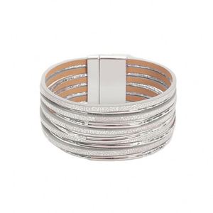 Handmade <b>Leather</b> <b>Bracelet</b> OEM ODM Service Dome Structure Bangle Holiday Gift for Women Vacuum Plating Standard - Product Image 5