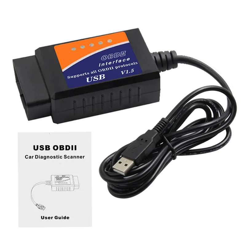 Mini OBDII OBD2 V1.5 supporto multi-marche CAN-BUS tutti i protocolli OBD2 come lo Scanner USB ELM327