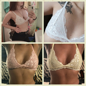 <span class=keywords><strong>Soutien</strong></span>-<span class=keywords><strong>gorge</strong></span> triangle fin sans armatures pour femme, décolleté plongeant avec dos nu, ajustable, pour petites poitrines, sexy, en dentelle - Product Image 5