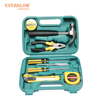 Kit d'outils professionnel de haute qualité pour artisan, comprenant marteau, clé à molette, tournevis, ensemble de 8 pièces pour la maison, avec chariot