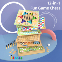 Ensemble de jouets éducatifs portables multifonctionnels 12 en 1 personnalisés, cadeau pour l'interaction parent-enfant, jeu