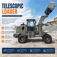 Chargeur télescopique FULCORE avec livraison gratuite, hauteur au sol de 255 mm et capacité de déchargement élevée pour travaux de terrassement, chargeur diesel