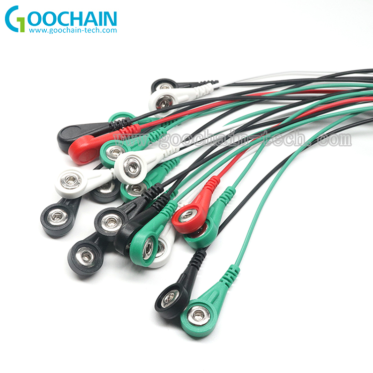 Защитный электрод 4,0 ММ, пружинный кабель, свинцовый провод с множеством цветов для ЭКГ-машины