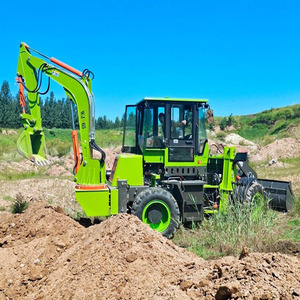 4x4 <b>Small</b> Mini Digger Excavator Backhoe Loader with Price EURO 5 EPA Chinese <b>Wheel</b> Loaders for Sale YUCHAI Engine - Product Image 5