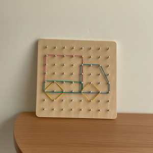 Tablero de Clavijas Creativo Montessori, Juguetes Educativos Gráficos para Niños, Pensamiento Lógico, Clavijas de Madera Educativas para Niños - Product Image 3