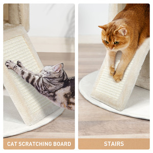 Modern Large 4-Level Cat Tree with Nest <b>Scratching</b> <b>Post</b> and Plush Climbing Frame for Indoor Cats - Product Image 5