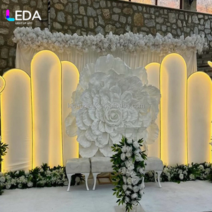 LEDA - Soporte de tela de alta calidad para decoración de escenarios de fiesta, fondo cuadrado con luz LED, arco de boda - Product Image 1