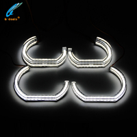 Phares Angel Eyes Halo LED en Cristal Acrylique RGBW Séquentiel Multicolore avec Contrôle par Application pour Rénovation Automobile BMW E90 E92 F10 F30