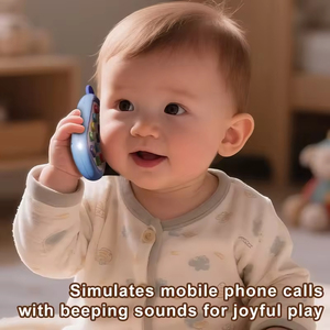 <span class=keywords><strong>Téléphone</strong></span> Musical Interactif Intelligent Personnalisé pour Enfants – Jouet Éducatif Précoce en Caoutchouc pour l'Apprentissage Cognitif - Product Image 3