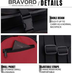 Échantillon gratuit, vente en gros, sac de transport personnalisé et durable pour skateboard, sac de rangement rembourré et protecteur pour ski et snowboard - Product Image 4