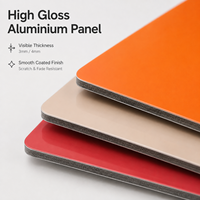 Panneau composite en aluminium ACP de 4 mm, couleur unie, ignifuge et antistatique, pour application hôtelière, revêtement mural Alucobond ACP, ACM