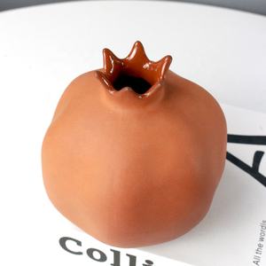 Jarrón de Cerámica Moderno Estilo Granja con Diseño de <span class=keywords><strong>Granada</strong></span>, Color Terracota Mate, para Aromaterapia, Decoración de Mesa, Hogar, Sala de Estar, <span class=keywords><strong>Centro</strong></span> de Mesa para Bodas - Product Image 5