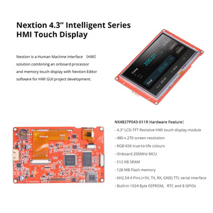 NEXTION NX4827P043-011R 4.3 นิ้ว HMI แบบต้านทานหน้าจอสัมผัส LCD-TFT โมดูล RGB 65K หน้าจอสีไม่มีตู้ L113 - Product Image 2