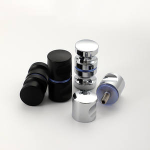 Poignée <span class=keywords><strong>de</strong></span> porte en verre noir en acier inoxydable à trou unique moderne pour salle <span class=keywords><strong>de</strong></span> <span class=keywords><strong>douche</strong></span> cuisine vitrine coulissante petites portes <span class=keywords><strong>de</strong></span> salle <span class=keywords><strong>de</strong></span> bain - Product Image 3