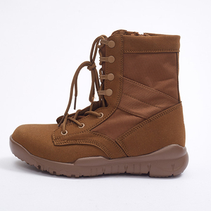 Botas de Senderismo TSB24 Coyote Brown de Lona para Exteriores, con Cremallera Interior, Duraderas, con Cordones, Calzado de Trekking Adecuado para Actividades al Aire Libre - Product Image 1