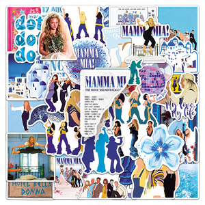50 pegatinas personalizadas de alta gama, impermeables, con diseño de dibujos animados, <span class=keywords><strong>MAMMA</strong></span> <span class=keywords><strong>MIA</strong></span>, para carcasas de teléfono, portátiles, cuadernos y diarios. - Product Image 2