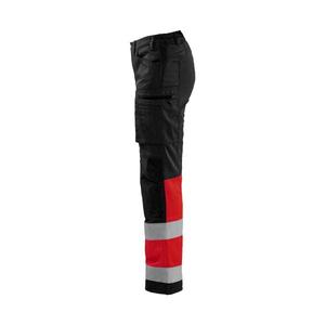 BLAKLADER - 716118119955D22 Women's Hi-Vis <b>trousers</b> with <b>stretch</b> <b>Black</b>/Red - EAN 7330509882771 HI-VIS WORKWEAR - Product Image 4