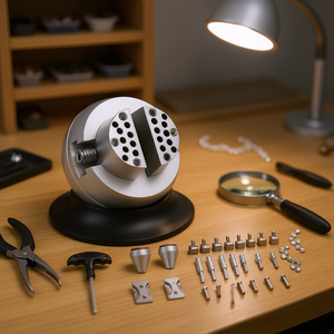 Morsa a sfera professionale da 3 pollici con rotazione a 360 gradi in acciaio inossidabile, set di strumenti per incisione di gioielli per modellismo fai da te D0100HAC2SU - Product Image 2