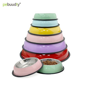 Kauçuk alt kaymaz ağır Premium kalite ile paslanmaz çelik köpek maması kaseleri evcil köpekler ve kediler için besleyici kaseler ve daha - Product Image 1