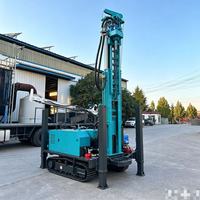Foreuse mobile sur chenilles pour puits d'eau, profondeur de forage 300-600m, machine de forage rotative hydraulique
