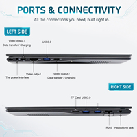 Laptop AI Intel Core Ultra 5 225H 15,6 Inci Pabrikan Pabrik, 24GB LPDDR5, 512GB/1TB PCIe NVMe SSD, Windows 11, untuk Bisnis dan Kantor