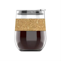 Tasse à café en verre borosilicate haute résistance de 350 ml avec logo personnalisé imprimé, double paroi, tendance