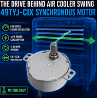 Moteur synchrone à basse vitesse 49TYJ-CIX 12V 24V 110V 220V pour oscillation des volets de refroidisseur d'air
