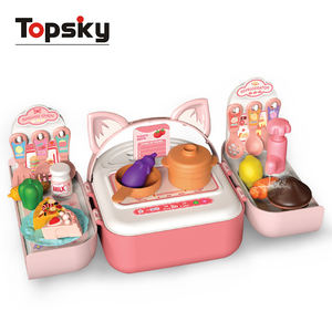 Vaisselle en plastique de simulation de dessin animé, ustensiles de cuisine, jeu de rôle, jouets éducatifs pour enfants, outils de cuisine - Product Image 1