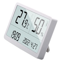 Enregistreur de données numérique PT-10, thermomètre hygromètre, plage de mesure -10~60 ℃   Hygromètre thermomètre d'intérieur 10-90%RH Grand écran LCD ℃ / ℉   Adhésif