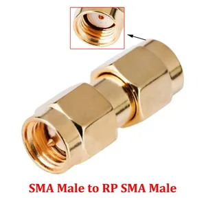 SMA macho hembra a SMA macho hembra RP SMA recto ángulo recto Adaptador tipo T de 135 grados para antena WiFi/Dron FPV/Extensi