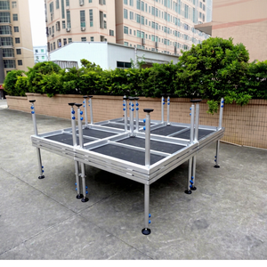 Quick Installation 4x4ft Stage <b>Platform</b> Aluminum Alloy Stage Truss Modular Rectangle Adjustable Legs - Product Image 4